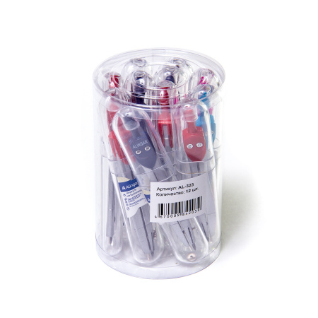 Черт. прибор  циркуль  Градусник 115мм в футляре, голубой