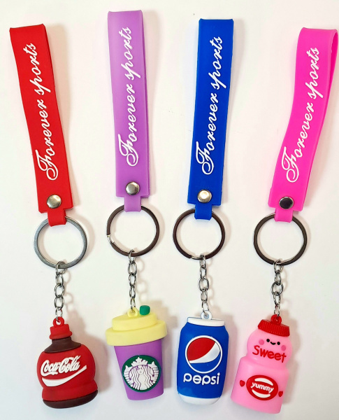 Брелок Напиток, силикон. ремешок