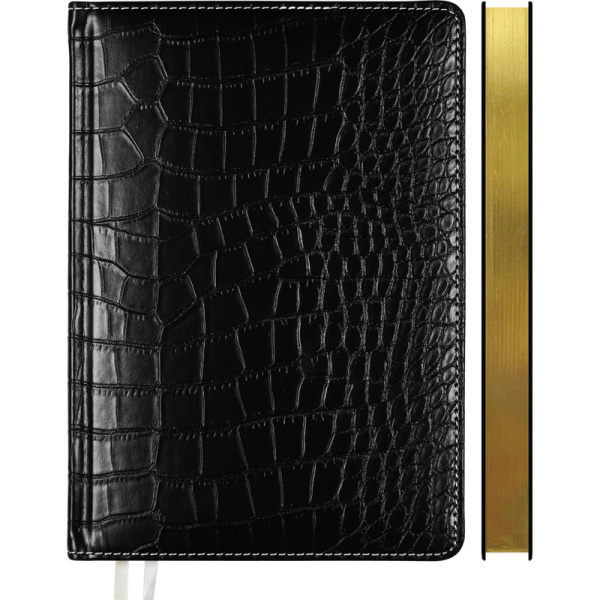 Ежедневник.2026г А5 7Бц Wild чёрный, кожзам, поролон, 168л