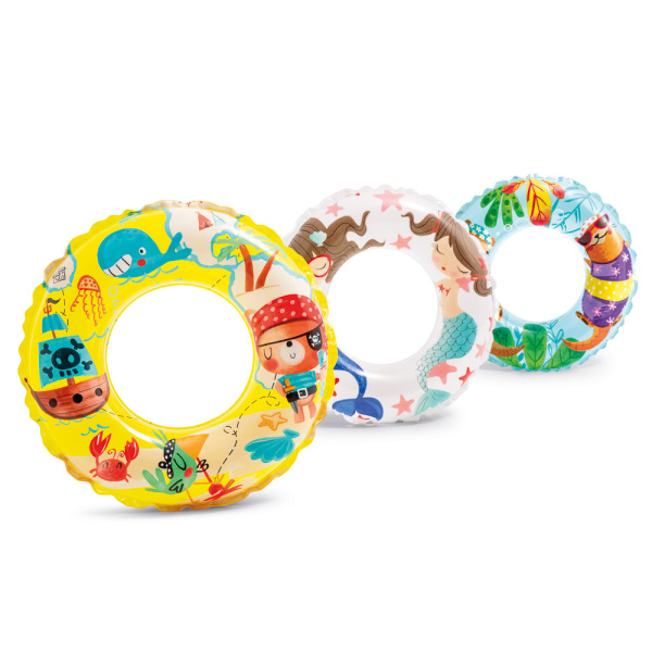 Круг для плавания 61см, 6-10лет, 3 дизайна