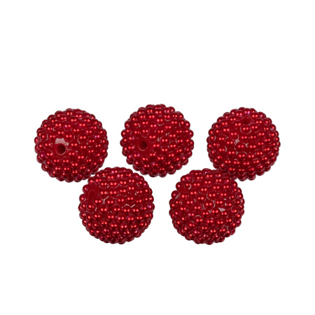 Бусины 22мм, пластик 5шт ассорти