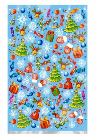 Пакет подарочный фольга 25*40 Конфеты ПП м/р