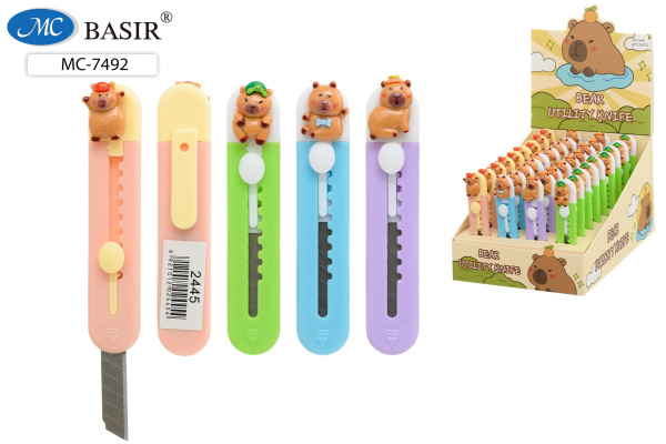 Нож канцелярский  малый  9мм Капибара