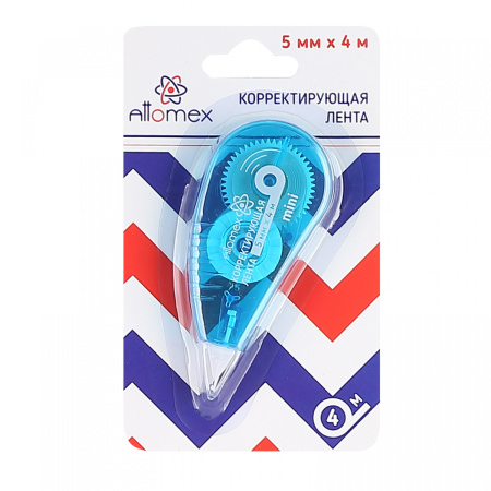 Штрих-лента 5мм* 4м, синий прозрачный корпус