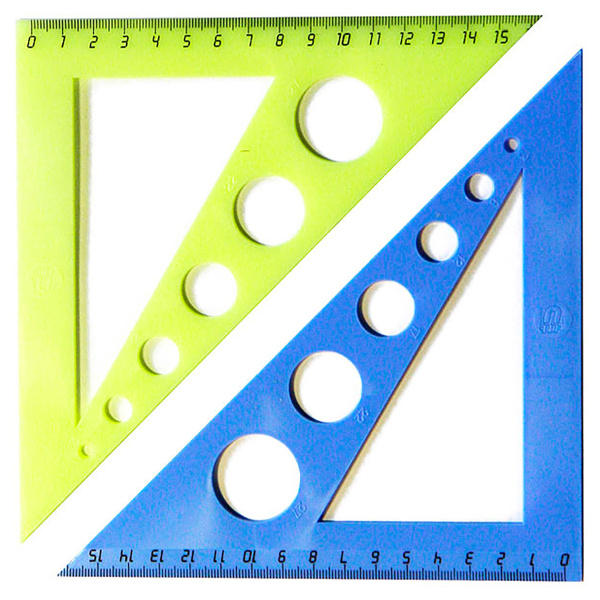 Треугольник пластик 16см 45*45мм