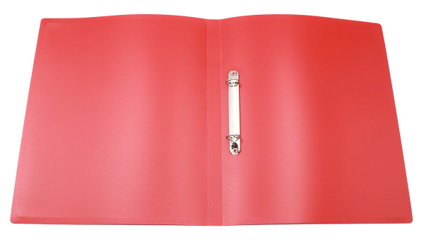 Папка с 2-мя кольцами 18мм красная 0,5мм