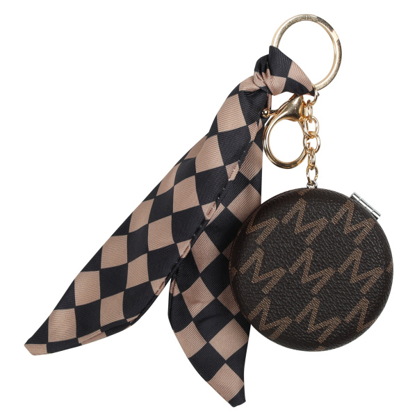 Брелок-зеркало Beautiful коричневый кожзам АКЦИЯ