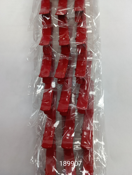 Зажимы д/волос красные, 3шт