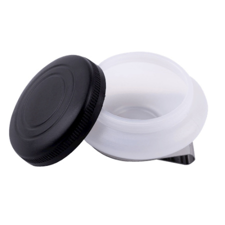 Масленка пластиковая одинарная с крышкой, диам.5см