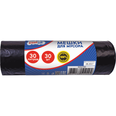 Мешки д/мусора  30л 30шт/рулоне CleanLab