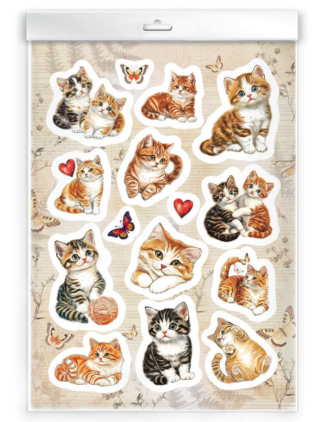 Наклейки А5 Любимые стикеры. Пушистые котята