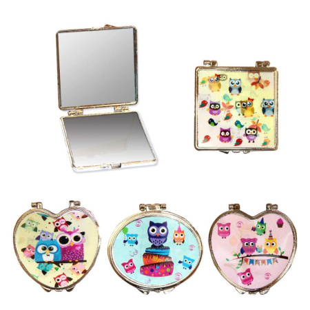 Зеркало складное 3D Совы  7см
