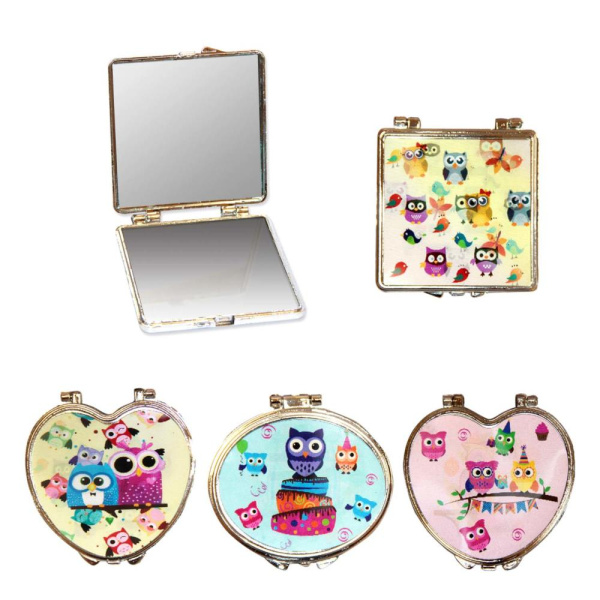Зеркало складное 3D Совы  7см