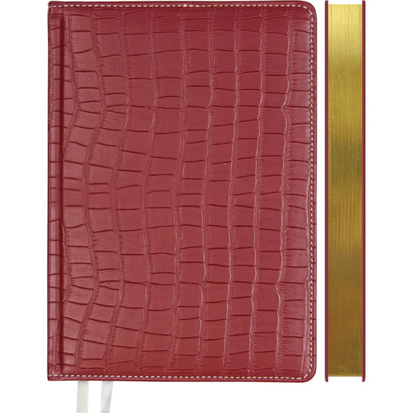 Ежедневник.2026г А5 7Бц Wild бордовый, кожзам, поролон, 168л