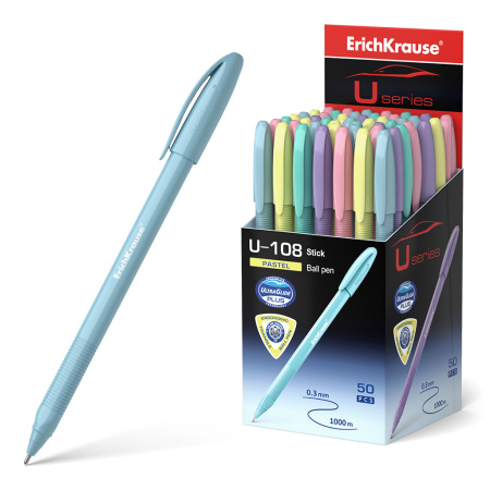 Ручка шарик. EK U-108 Pastel Stick 1,0мм, синяя Ultra Glid