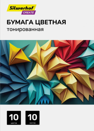 Цв бумага 10л (10цв) Create тониров., в папке