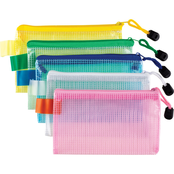 Папка на молнии А6 Ассорти, армиров. ПВХ