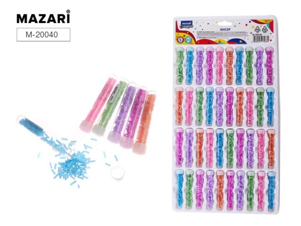 Бисер 6цв 6гр 4мм, пластик. туба