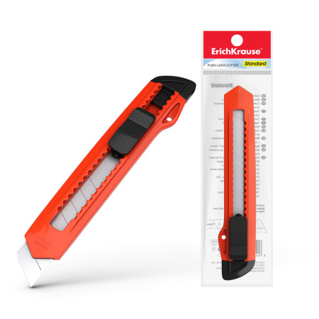 Нож канцелярский большой 18мм Standart спецсталь^