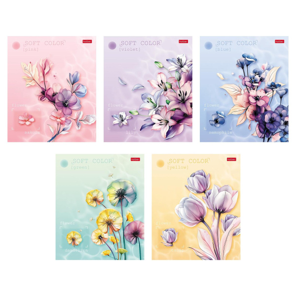 Тетрадь 80л Эстетика цветов, софт-тач