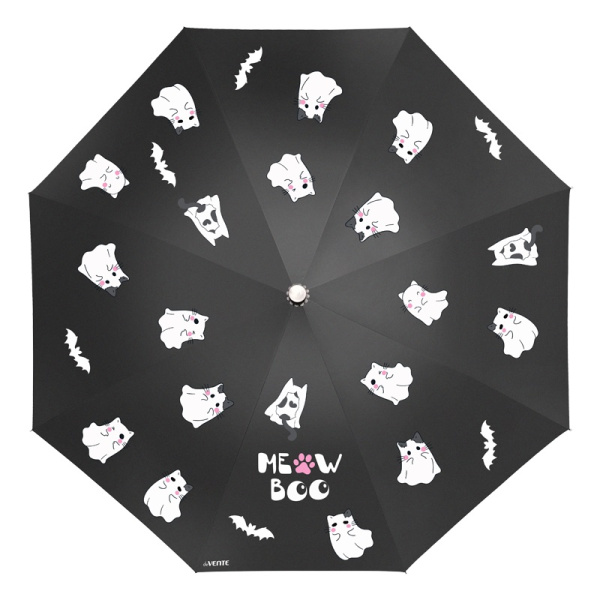 Зонт автомат. Ghost Meow,  купол 97см, высота зонта 56,5см