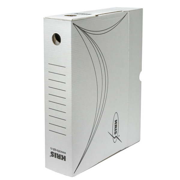 Короб архивный картон  75мм белый