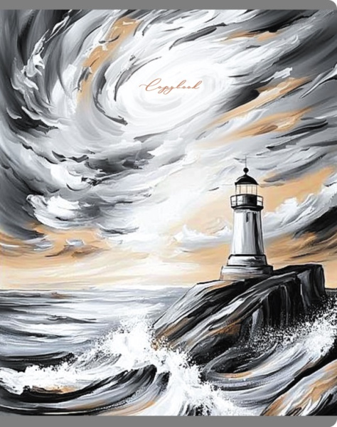 Тетрадь линия 48л Идеальный серый