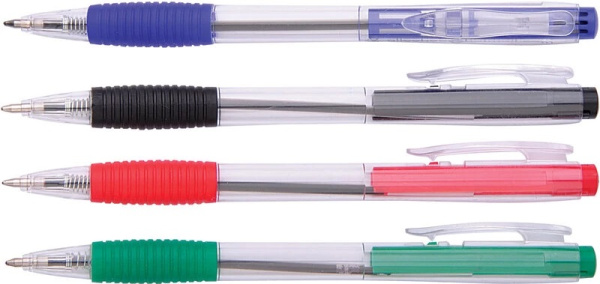 Набор шариковых ручек 4цв. автлмат. 0,7мм