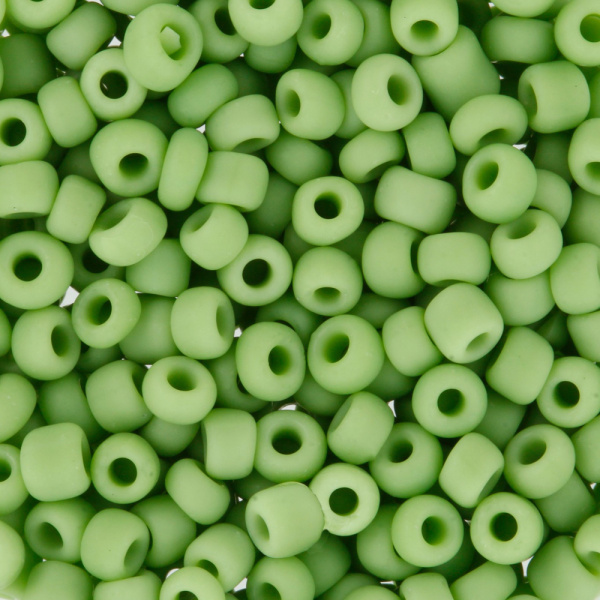 Бисер салатовый 3мм 10гр круглый матовый (0041М-0050М)