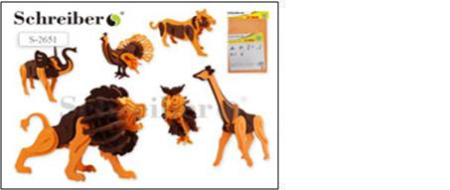 Набор д/творчества Пазл 3D Животные, EVA, ассорти