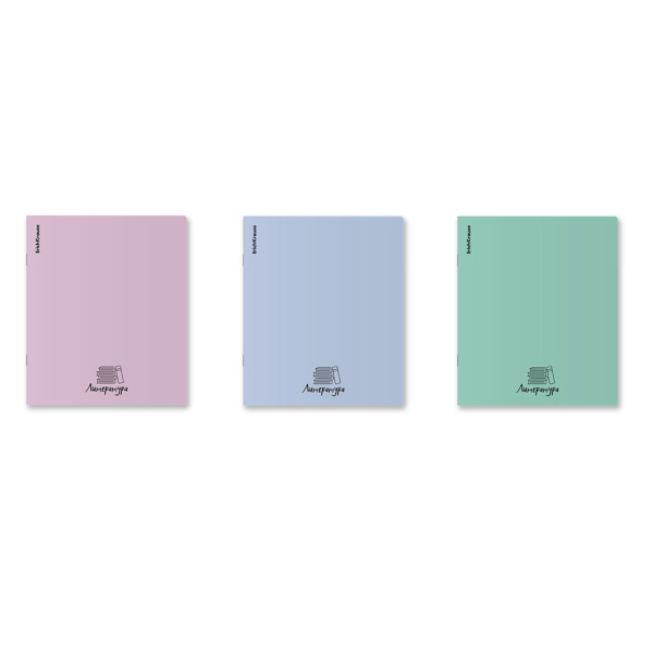 Тетрадь темат. 48л Pastel Bloom Литература, пластик.обл. линия