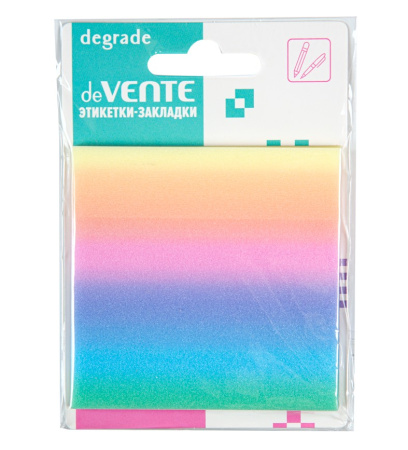 Стикер 76*76мм Degrade, пластик прозрач. искрящ. 50л