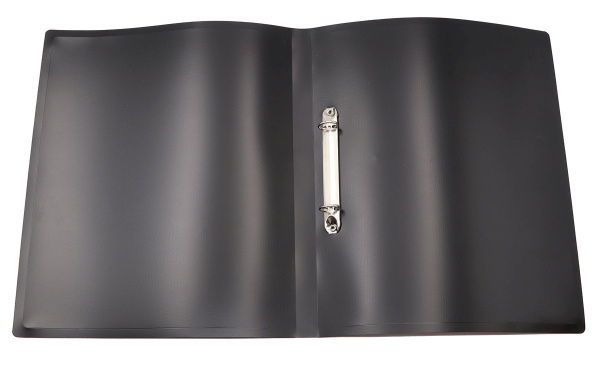 Папка с 2-мя кольцами 18мм чёрная 0,5мм
