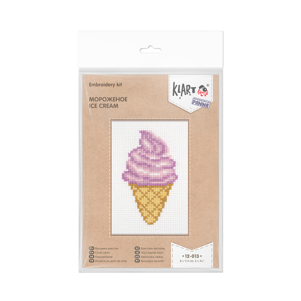 Набор для вышивания Кларт "Мороженое" 8*11,5см