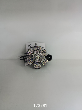 Зажимы д/волос Цветок стразы