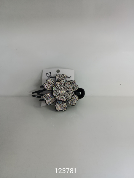 Зажимы д/волос Цветок стразы
