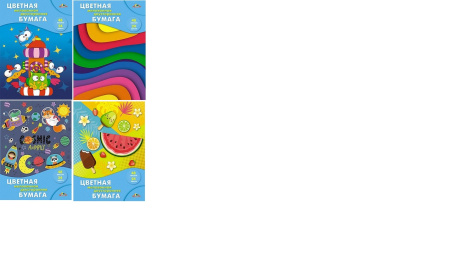 Цв бумага двухсторон.48л (24цв) мелов. Веселые друзья