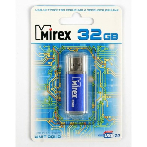 Флэшка 32Gb Unit синий, метал. корпус