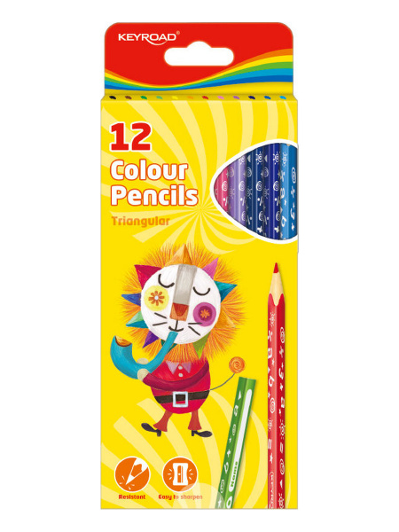 Карандаши .Трехгранные 12цв