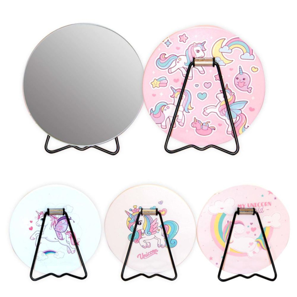 Зеркало настольное с подставкой Единорог