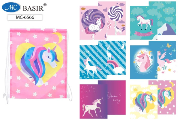 Мешок для обуви Единороги  32*42см