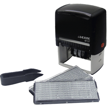 Штамп-датер автомат. самонабор. 6-ти строчный, +касса и пинцет