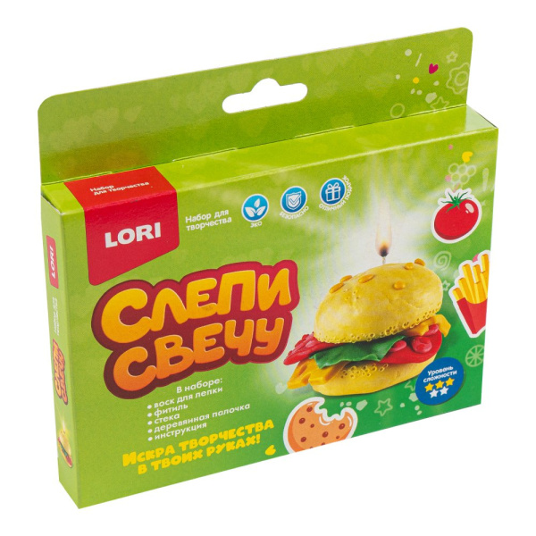 Набор д/творчества Лепим свечи "Бургер"