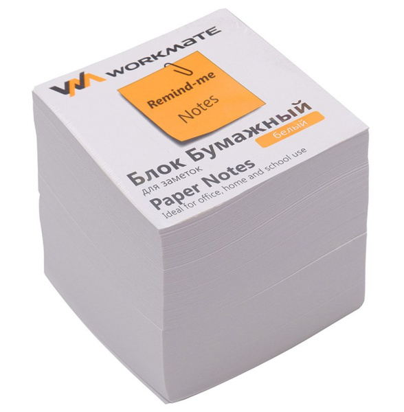 Блок для записeй 8*8*8см белый непроклееный