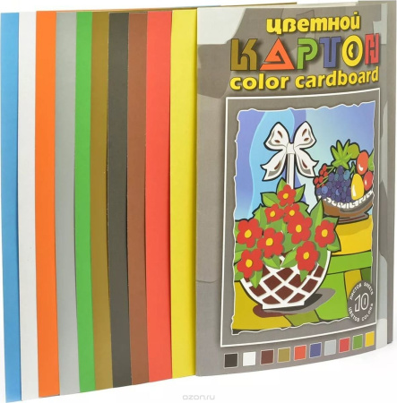 Картон цв. А3 10л (10цв)  Натюрморт