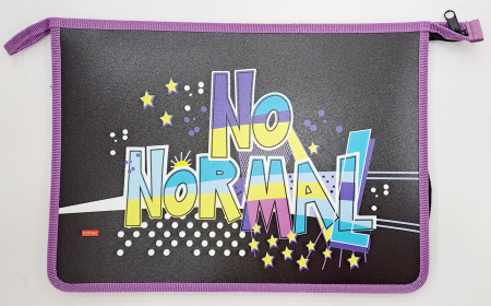 Папка д/тетр А4 на молнии No normal, 2 отд