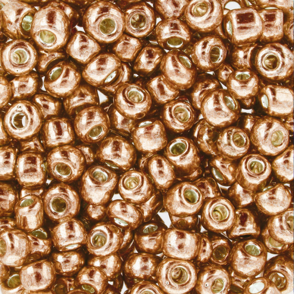 Бисер медный 3мм 10гр круглый металлизир. (0557-0569)