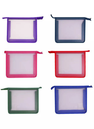 Папка д/тетр  А5  на молнии  "офис" Фиолетовая