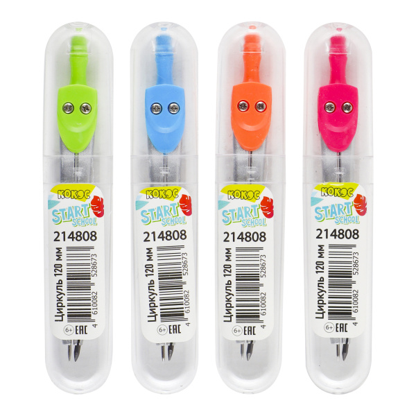 Черт. прибор  циркуль  Градусник 115мм StartSchool металл