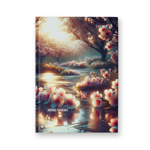 Бизнес-блокнот Евроформат 7Бц  64л Магия японского сада